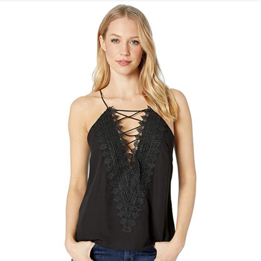 Wayf Posie lace trim Cami NWT